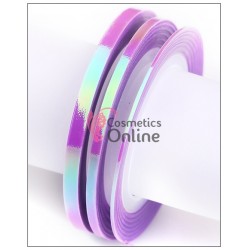 Banda decor pentru unghii  Liliac Mermaid de 2mm